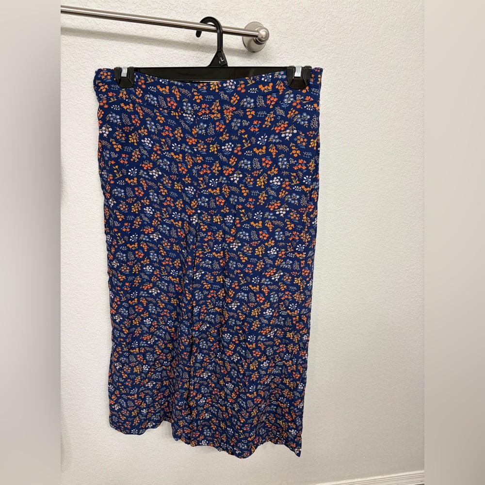 Madewell Navy Blue Floral Girls Skirt